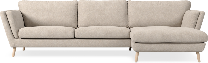 Madison Lux - 3-sits soffa med schäslong höger - Vit