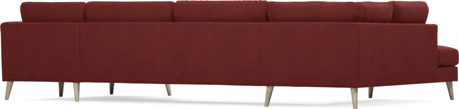 Bridge - 3-sits soffa med divan vänster och schäslong höger - Röd