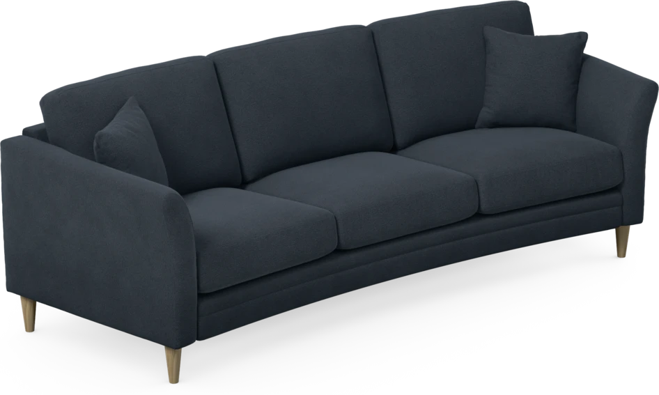 Eden - 3-sits soffa svängd - Blå