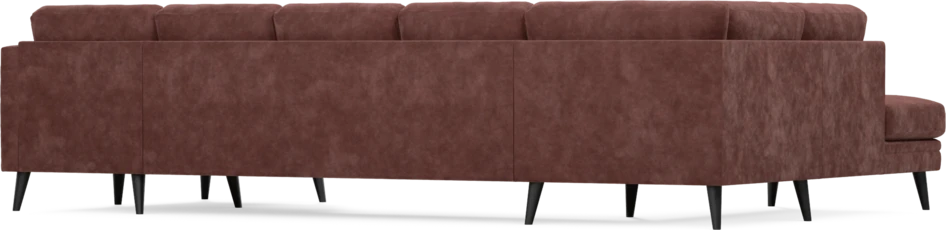 Eden - 3-sits soffa med divan vänster och schäslong höger - Röd