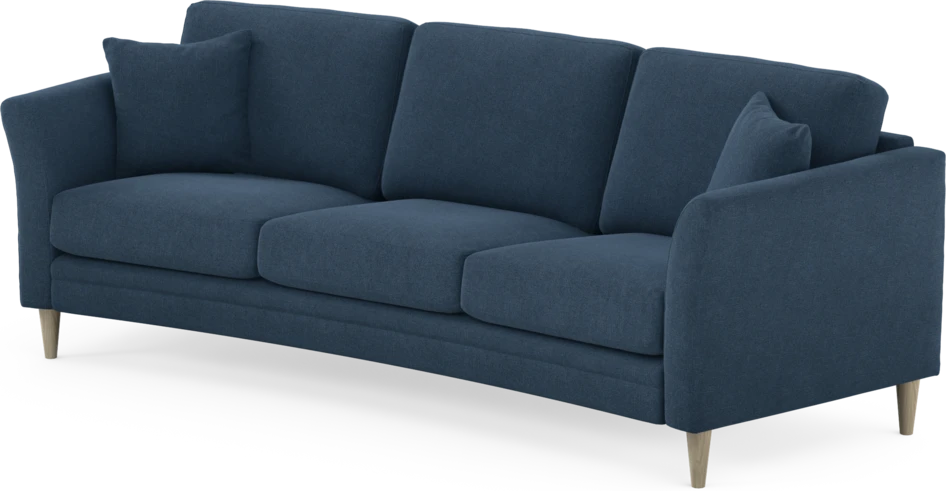 Eden - 3-sits soffa svängd - Blå
