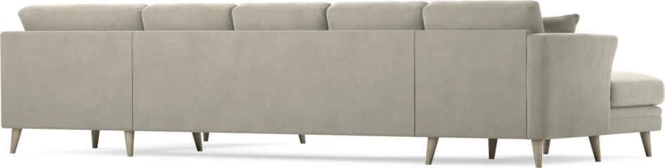 Eden - 3-sits soffa med schäslong vänster och divan höger - Brun