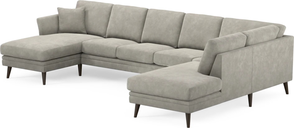 Eden - 3-sits soffa med schäslong vänster och divan höger - Grå