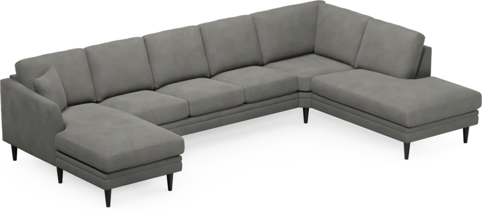 Eden - 3-sits soffa med schäslong vänster och divan höger - Grå