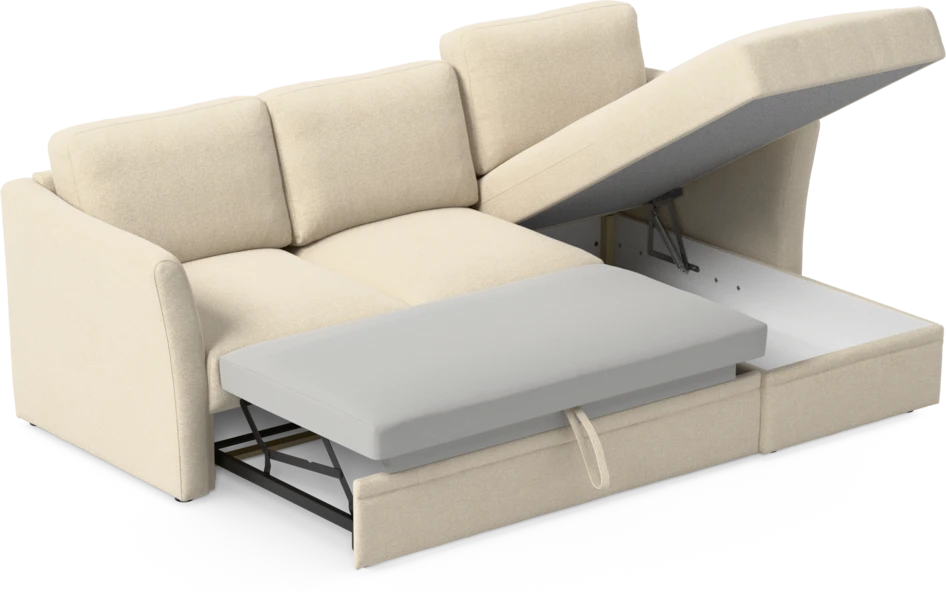 Öland - Bäddsoffa med schäslong höger - Beige