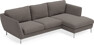 Madison Lux - 2-sits soffa med schäslong höger - Brun