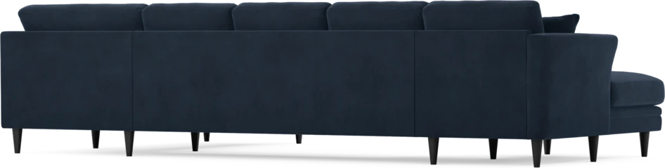 Eden - 3-sits soffa med schäslong vänster och divan höger - Blå