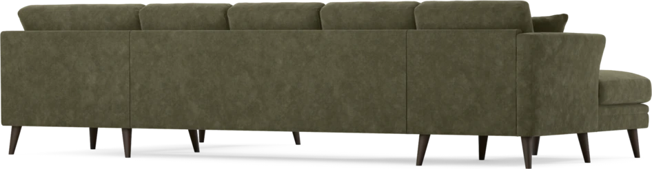 Eden - 3-sits soffa med schäslong vänster och divan höger - Grön