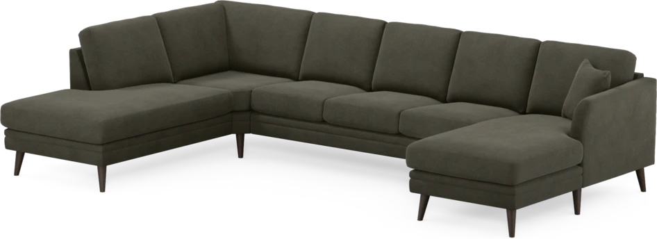 Eden - 3-sits soffa med divan vänster och schäslong höger - Grå
