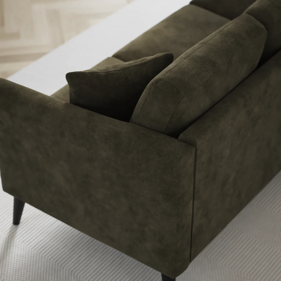 Eden - 3-sits soffa med divan vänster och schäslong höger - Grön