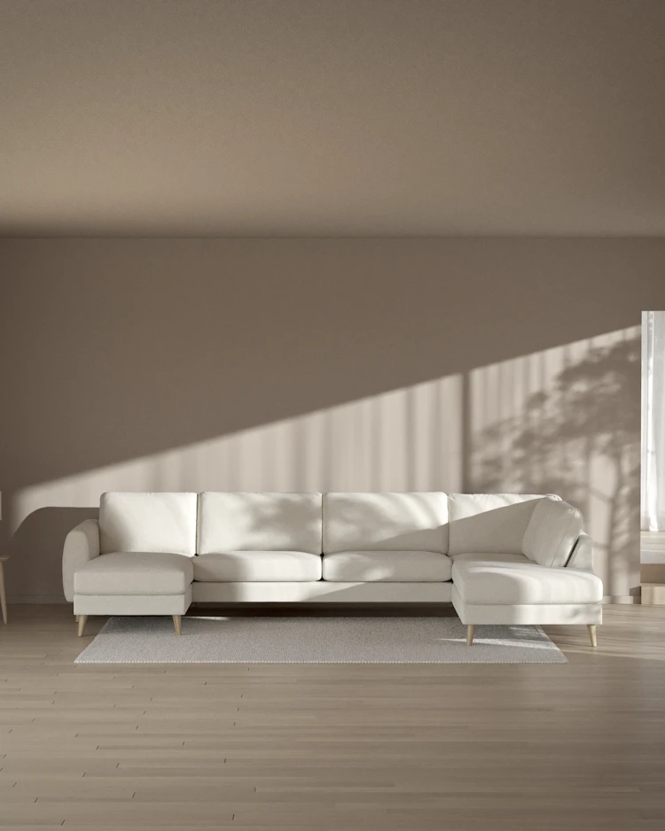 Bridge - 3-sits soffa med schäslong vänster och divan höger - inspiration