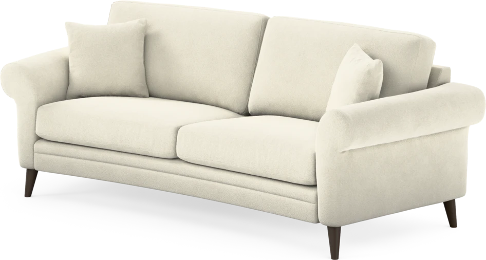 Eden - 2,5-sits soffa svängd - Vit