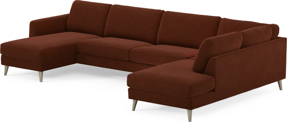 Bridge - 3-sits soffa med schäslong vänster och divan höger - Orange