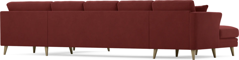 Eden - 3-sits soffa med schäslong vänster och divan höger - Röd