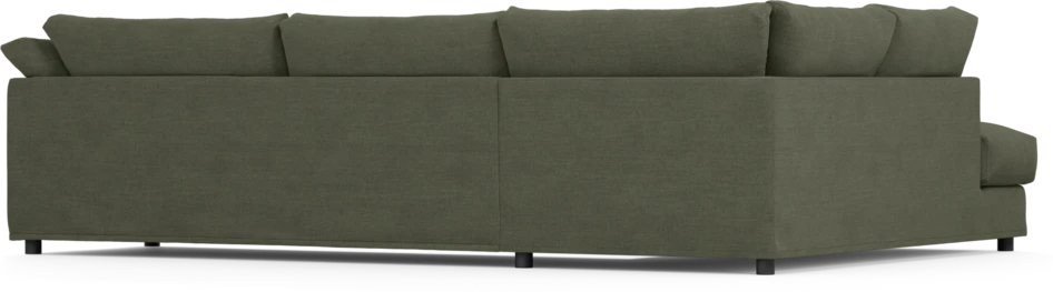 Cherrie - 3-sits soffa med divan vänster, med kappa - Grön