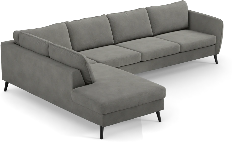 County - 3-sits soffa med divan vänster - Grå