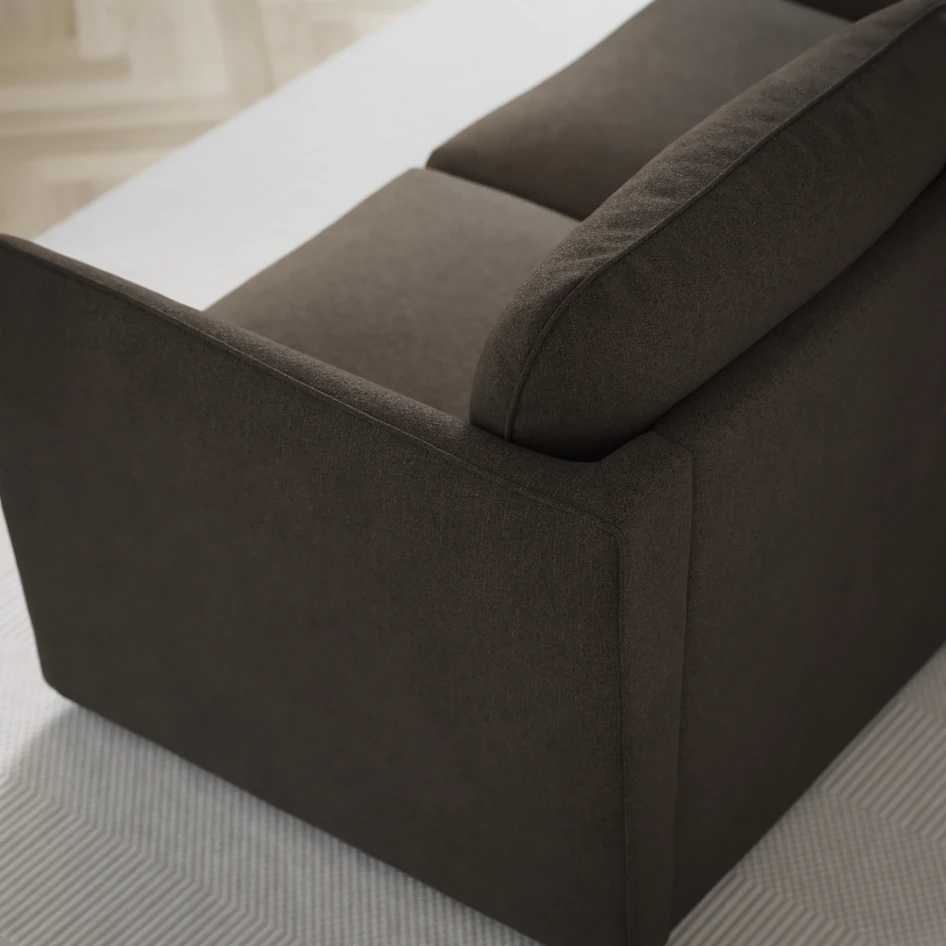 Öland - Bäddsoffa 3-sits, längsbäddad - Brun