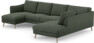 Madison Lux - 2-sits soffa med schäslong vänster och divan höger - Grön
