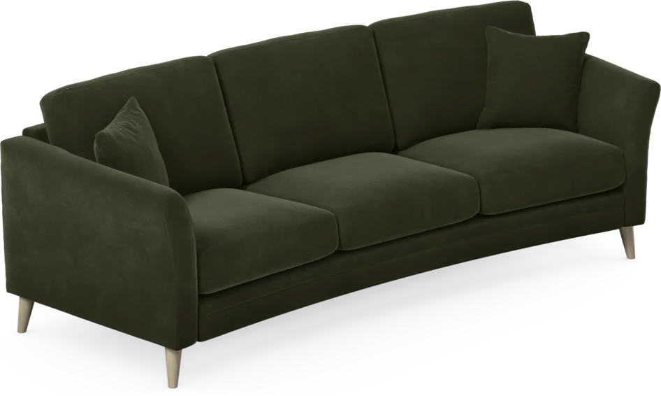 Eden - 3-sits soffa svängd - Grön