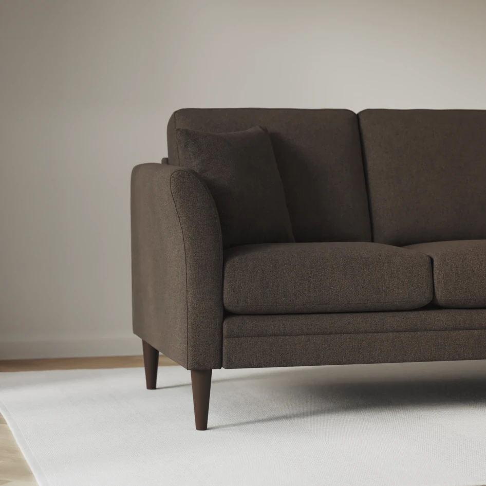 Eden - 3-sits soffa svängd - Brun