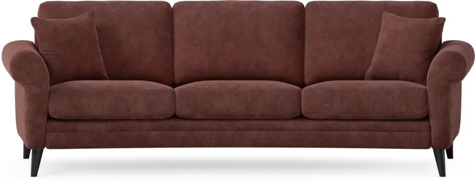 Eden - 3-sits soffa svängd - Röd