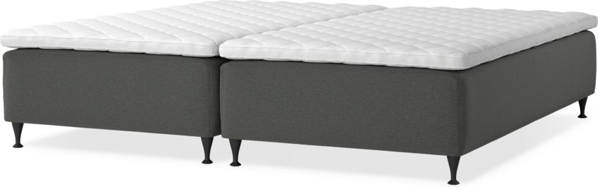 Delux Dream - Ramsäng, dubbelsäng med bäddmadrass - Grå