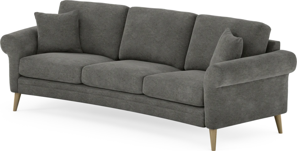 Eden - 3-sits soffa svängd - Grå