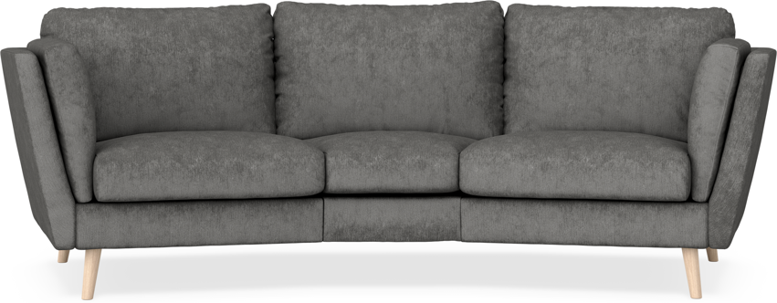 Madison - 3-sits soffa svängd, 70 cm - Grå