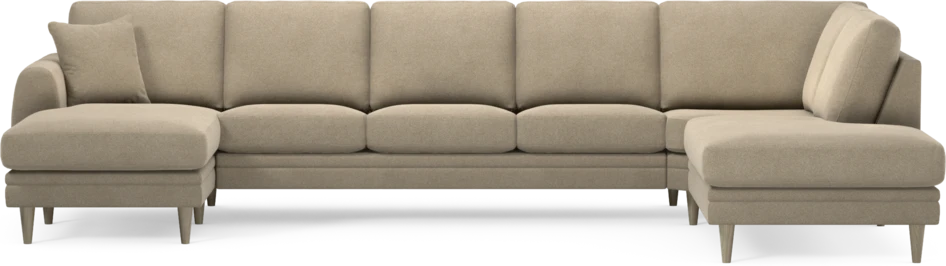 Eden - 3-sits soffa med schäslong vänster och divan höger - Beige