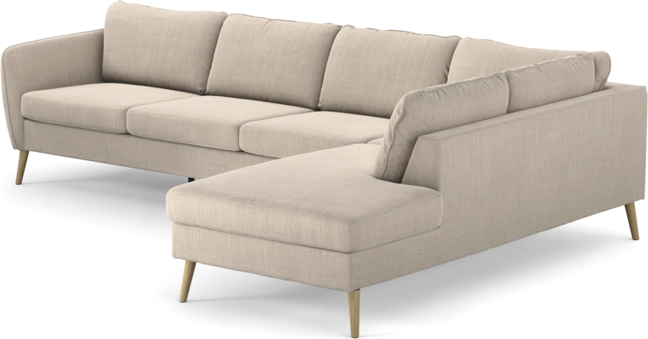 County - 3-sits soffa med divan höger - Beige