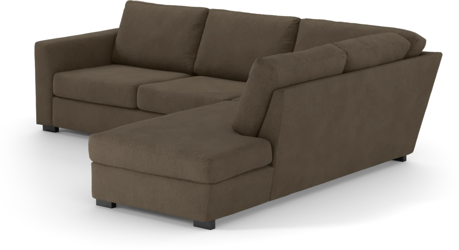 Friday - 2,5-sits soffa med divan höger - Brun