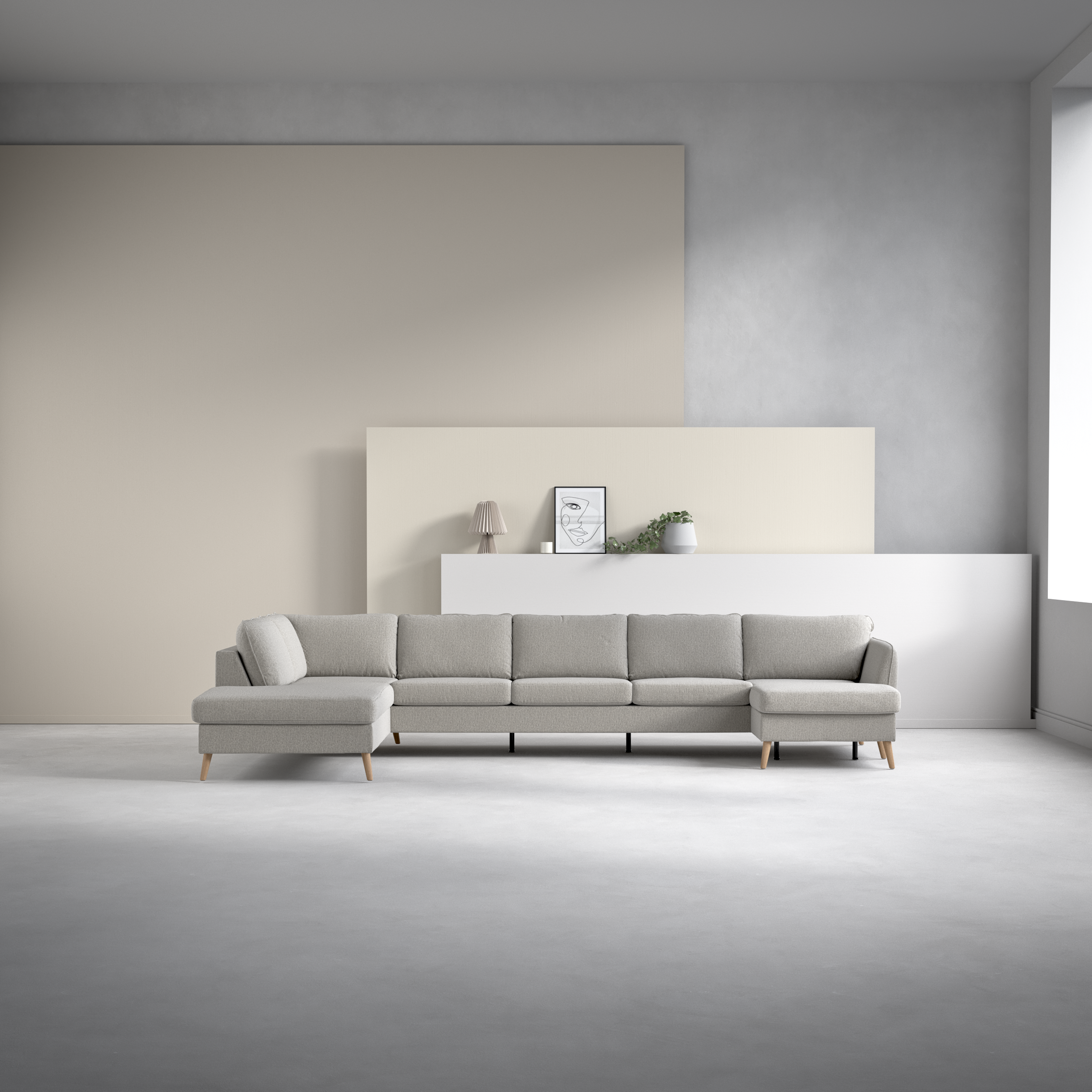 County, 4-sits soffa med divan vänster och schäslong höger