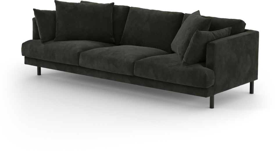 Harper - 4-sits soffa - Svart