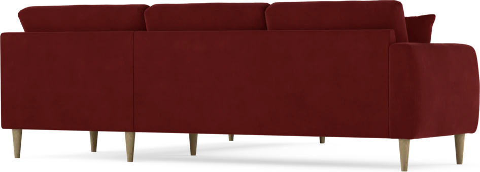 Eden - Hörnsoffa, 2,5+2,5-sits - Röd