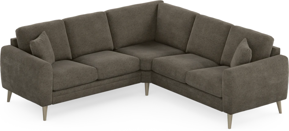 Eden - Hörnsoffa, 2+2-sits - Brun