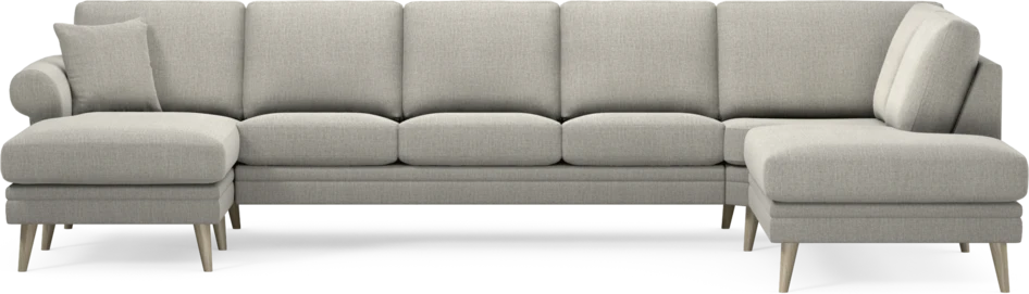 Eden - 3-sits soffa med schäslong vänster och divan höger - Grå