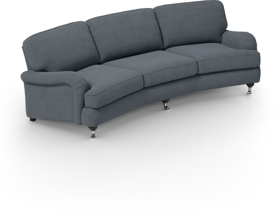 Oxford - 3-sits soffa svängd - Blå