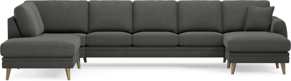 Eden - 3-sits soffa med divan vänster och schäslong höger - Grå