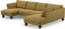 Madison Lux - 2-sits soffa med schäslong vänster och divan höger - Gul