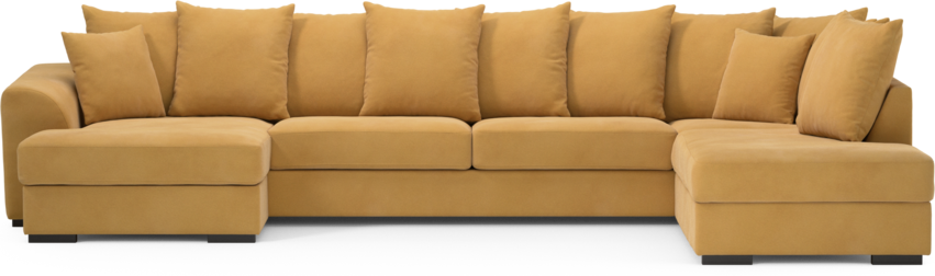 Town - 3-sits soffa med divan höger och schäslong vänster - Gul