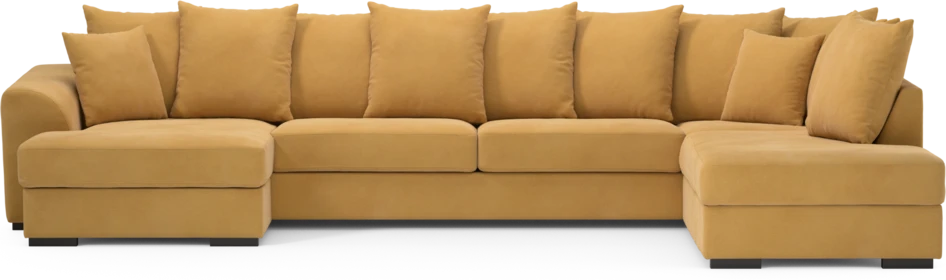 Town - 3-sits soffa med divan höger och schäslong vänster - Gul