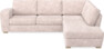 Friday - 2,5-sits soffa med divan höger - Rosa