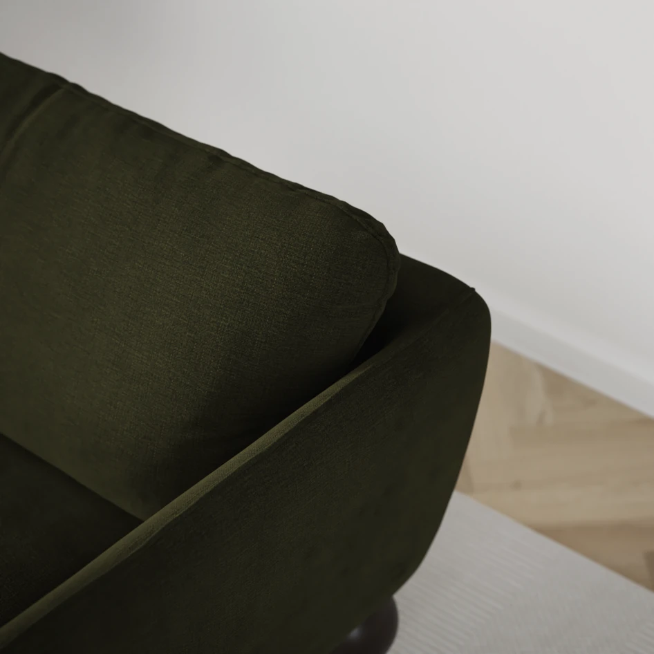 Madison Lux - 2-sits soffa med divan vänster och schäslong höger - Grön