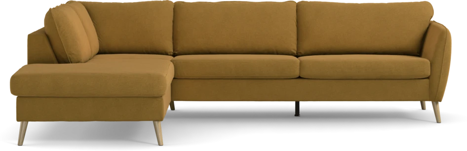 County - 2,5-sits soffa med divan vänster - Gul