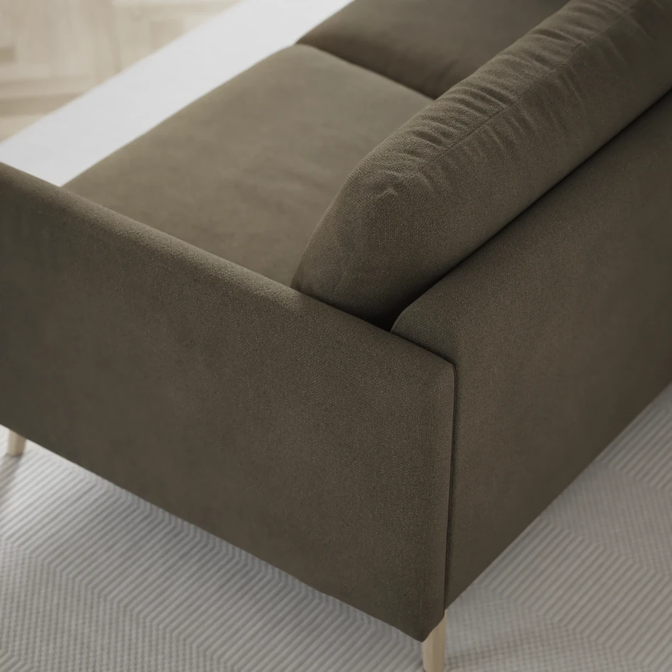 Madison Lux - 2-sits soffa med divan vänster och schäslong höger - Brun