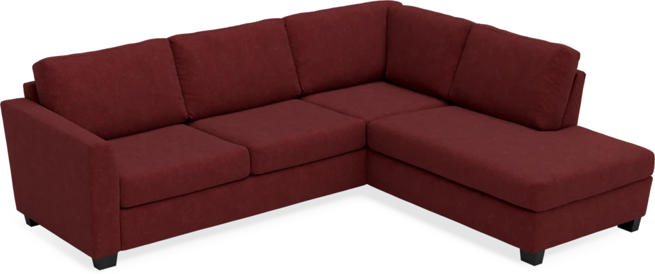 Friday - 2,5-sits soffa med divan höger - Rosa