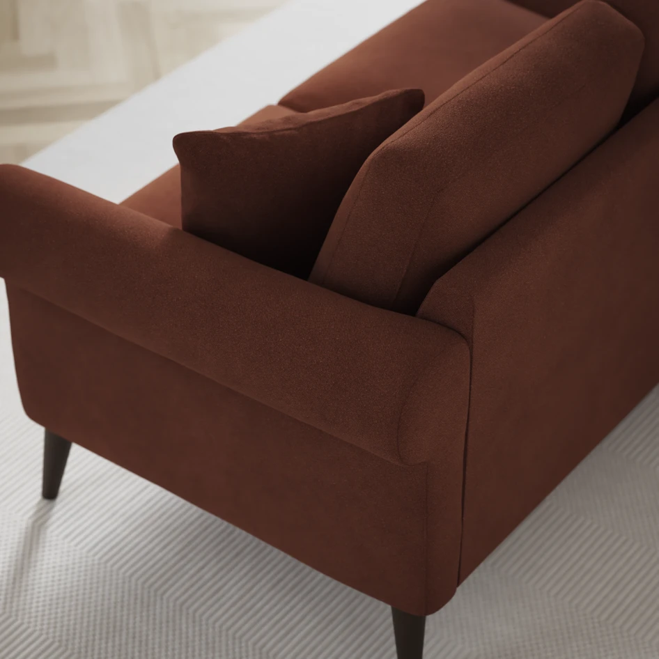 Eden - 3-sits soffa svängd - Orange