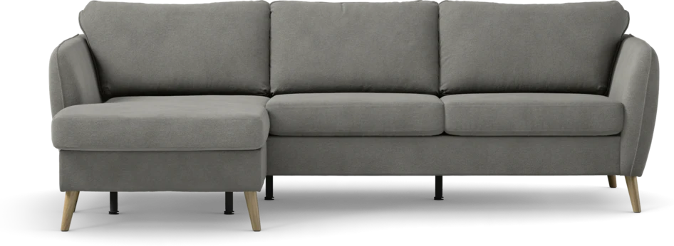 County - 3-sits soffa med flyttbar schäslong - Grå