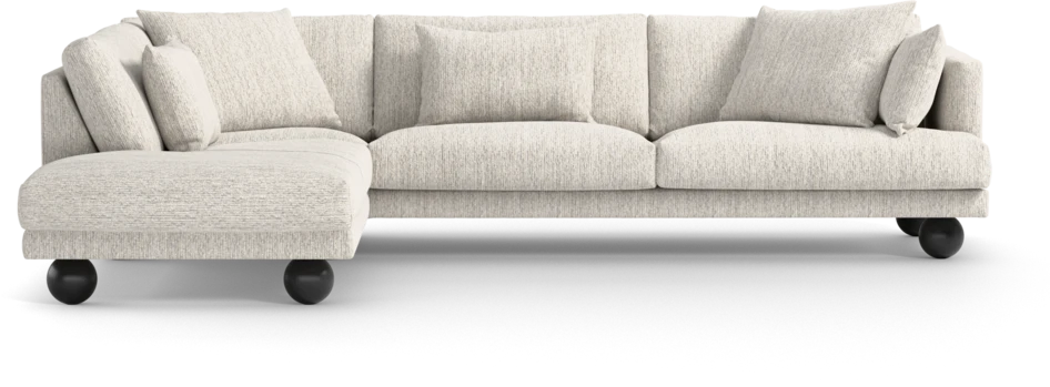 Harper - 3-sits soffa med divan vänster - Grå