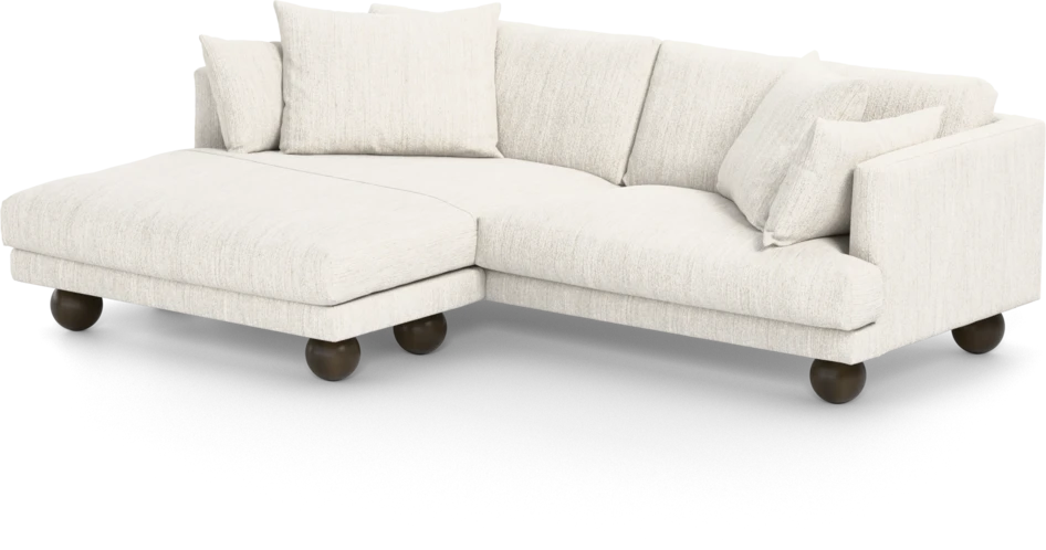 Harper - 4-sits med schäslong XL vänster - Vit